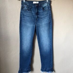 Kancan Straight Leg Iverson Ultra High Rise Cropped Jeans Size 26